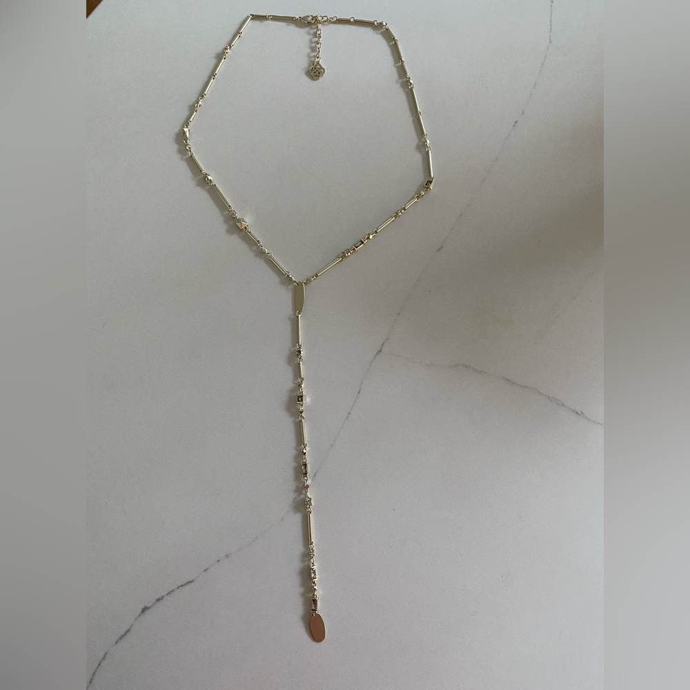 Kendra Scott Soft Gold Lariat Necklace